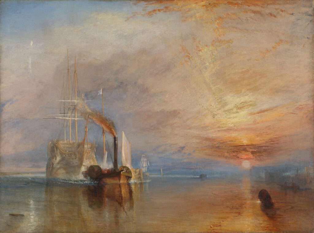 The Complex Deconstruction of J.M.W. Turner 2 4.Turner J. M. W. The Fighting Temeraire tugged to her last Berth to be broken copy