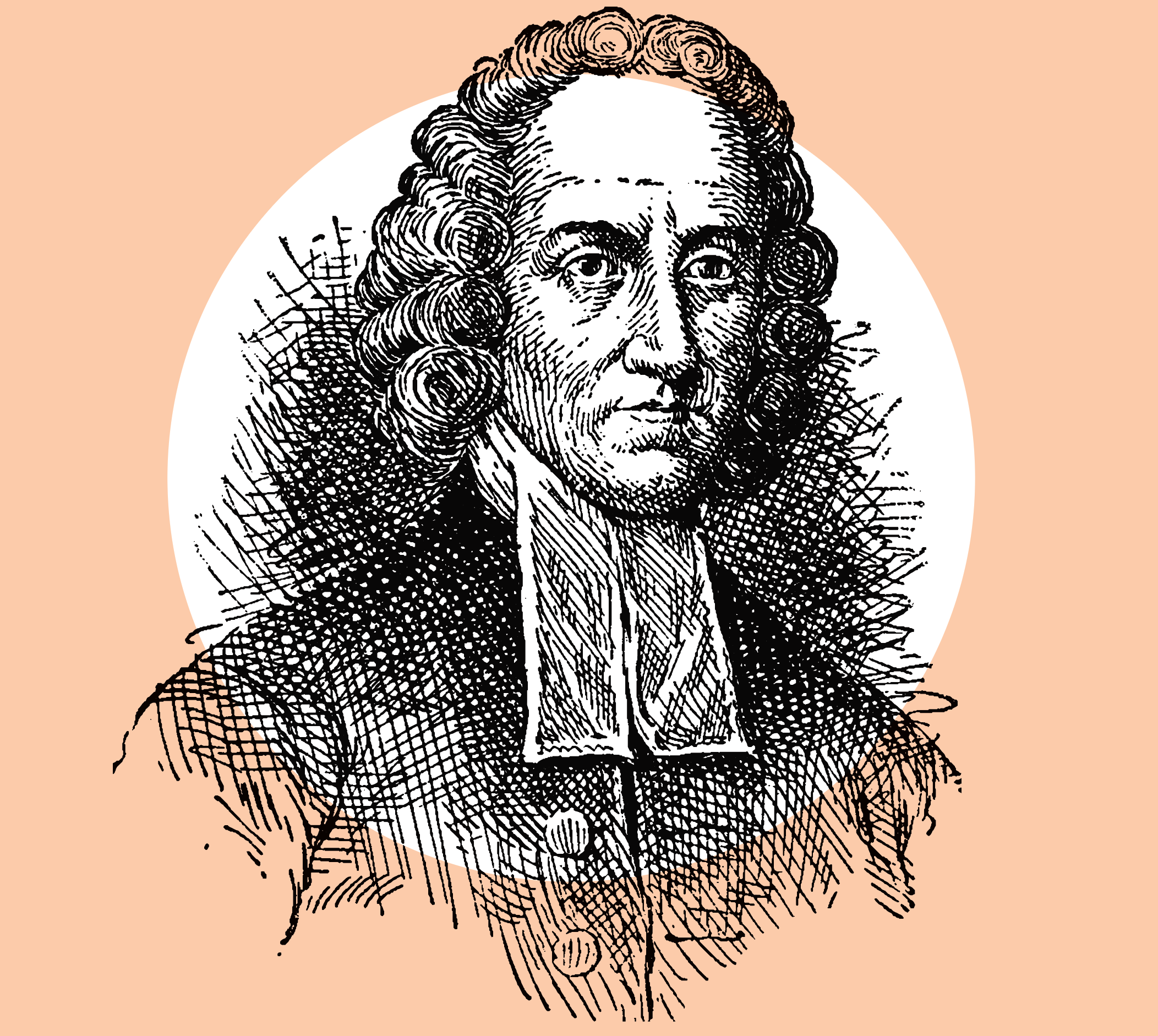 A woodcut-style illustration of Puritan Jonathan Edwards